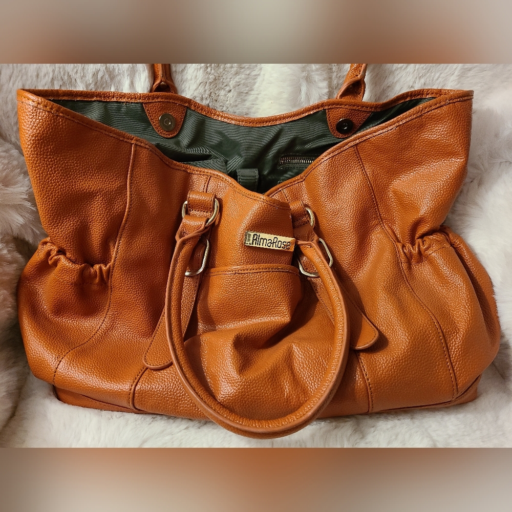 ALMA ROSE 'THE CLAIRE', BURNT SIENNA, MOM'S TOTE